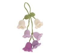 Hemobllo 6 pezzi Ciondolo Fiore All Uncinetto per Auto Decorazioni per Specchietto Retrovisore Accessori Eleganti per Interni Auto Lavabile e Riutilizzabile Decorazione Adorabile per