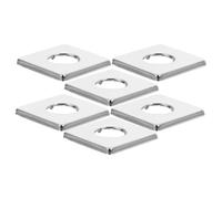 Hemobllo 6 Pezzi Copertura Decorativa per Valvola Angolare Argento in | Diametro Interno 21mm, Finitura Spazzolata, Bordo Arrotondato e Aggancio Rapido, per Bagno e Cucina
