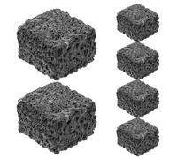 Hemobllo 6 Pezzi Cubo Diffusore di Lava Naturale 3x3x2 Cm, Pietra Lavica Nera per Aromaterapia, Purificatore D’aria per Casa, Ufficio e Auto, Diffusore Compatto di Oli Essenziali