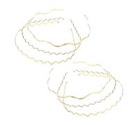 Hemobllo 6 pezzi Fasce Capelli Sottili Effetto Metallico Oro Donna Leggere Eleganti Accessori Moda per Trucco e Feste
