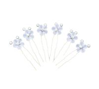Hemobllo 6 pezzi Fermagli per Capelli Forma di U con Perle e Opaco Accessori Eleganti per Sposa e Ragazze Clip Resistenti e Raffinate per Matrimonio e Occasioni Speciali