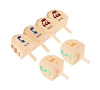 Hemobllo 6 Pezzi Giocattolo Trottola Trottole in Legno Fai da Te Giocattoli Giroscopici Ruotati Hanukkah Dreidel Dreidels Chanukah Decorazioni di Hanukkah per La Casa Dreidels di Legno