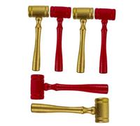 Hemobllo 6 Pezzi Martelletto Giudice in Legno per Costume e Asta Giocattolo Educativo per Martello Legno Solido con Impugnatura Confortevole e Suono Chiaro Regalo per Avvocati e Giudici