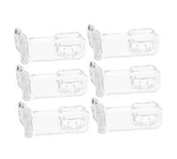 Hemobllo 6 pezzi Mini Chiusure Trasparenti in Acrilico con Cerniera e Blocco Sicuro per Scatole Gioielli Armadietti e Espositori Design Resistente AI Graffi e Alta Trasparenza