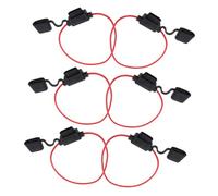 Hemobllo 6 pezzi Portafusibili Lama Kit Supporto Inline in PVC Resistente per Auto Installazione Rapida e Compatto per Protezione Batteria e Fusibili Veicoli