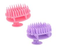 Hemobllo 6 Pezzi Spazzole Massaggianti Silicone per Pettine Massaggiatore Scalp Lavaggio e Pulizia con Design Cavo Morbido e Facile per Shampoo e Relax