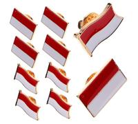 Hemobllo 6 pezzi Spille Bandiera Indonesia in Metallo Spille per Vestiti e Cappelli Nazionale Regalo Pratico per Uomo e Donna