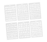 Hemobllo 6 pezzi Stencil Alfabeto per Pittura e Graffiti Modelli Hollow Riutilizzabili per Scrapbooking e Decorazione