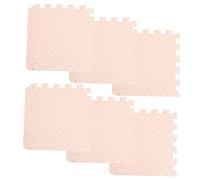 Hemobllo 6 Pezzi Tappetino Puzzle Eva Spesso con Motivo Foglia Tappeto Antiscivolo e Ammortizzante per Cameretta Pavimento Protettivo e Facile da Montare Colore Beige