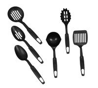 Hemobllo 6 pezzi Utensili da Cucina in Nylon Resistenti al Calore Cucchiaio per Verdure Spatola Forata e Mestolo Facili da e Adatti Pentole Antiaderenti