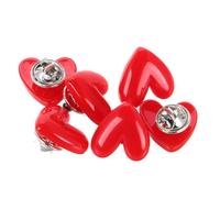 Hemobllo 6 Spille Rosse a Forma di Cuore Spilla d'Amore Artigianale per Donna Fermaglio per Scialle Elegante Accessorio Versatile per Matrimonio e Regalo Festa della Mamma