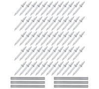 Hemobllo 600 Pezzi Chiodi a Doppia Testa per Battiscopa senza Saldatura con Manicotti, Chiodi Filettati Invisibili per Installazione Scale e Pannelli Acustici, Fissaggio Stabile per Mobili