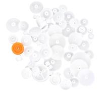 Hemobllo 64 Ingranaggi in Plastica per Modellismo DIY Include Mozzo Ruota Dentata Worm Gear e Pulegge Kit Completo di Ricambi per Progetti Meccanici e Sostituzioni