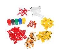 Hemobllo 67 Giocattoli Segnali Stradali e Mini Coni Arancioni in ABS Educativi per Apprendimento Sicurezza e Giochi di Simulazione