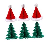 Hemobllo 6pezzi Ciondolo di Carta Nido d'Ape da Appendere Decorazione per Festa di Natale Accessorio Natalizio Pendente Bomboniera per Festa di Natale