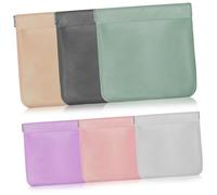 Hemobllo 6pezzi Sacchetti per Gioielli in Pelle Pu Borsa per Cosmetici da Donna Piccola Organizer da Viaggio per Auricolari e Cavi di Ricarica Borsa Organizer per Cavi da Viaggio per Donna