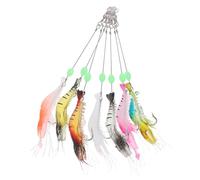 Hemobllo 7 Artificiale Notturne per con Ganci Affilati Reutilizzabili per Appassionati Colori Vivaci per Attrarre come Bass Fish