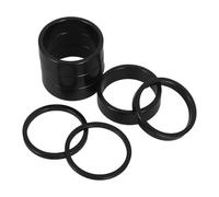 Hemobllo 7 Pezzi Kit Distanziatori per Serie Sterzo Bici, 28,6mm, Alluminio | Design Curvo Impilabile, Riduce Vibrazioni e Mantiene Stabile il Precarico, per Manutenzione e Spostamenti Urbani