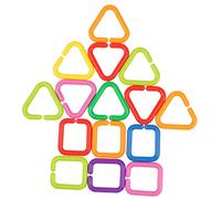 Hemobllo 75Pezzi Giocattoli Ad Anello Collegamento per Giocattoli Geometrici Sensory per Sviluppo Motorio e creatività per Regali Compleanno e Shower