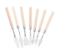 Hemobllo 7pezzi Coltelli Pittura in Acciaio Resistente Con Manico Legno Spatole Per Pittori Studenti Palette Per Olio e Acquerello Strumenti Precisi Per Arte Su Tela e Tecnica Mista