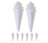 Hemobllo 8 Pezzi Gelato Finto in Schiuma Bianco, Festa Estiva, per DIY | Modello Vuoto Liscio, Facile da Dipingere e Incollare per Tavolo