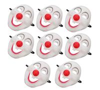 Hemobllo 8 pezzi Maschere Carnevale Clown Sorridente in PVC per Feste Masquerade Halloween e Mardi Gras Full Face Unisex Riutilizzabili e Facili da Pulire per Adulti