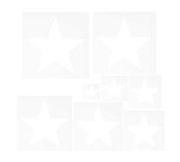 Hemobllo 8 Pezzi Stencil Forma di Stella in Plastica Pet per Pittura Muro Decorazione Casa Riutilizzabili Facili da Pulire e Resistenti per Progetti DIY Creativi su Pareti Tessuti Vetri e