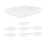 Hemobllo 8 Pezzi Vassoio per Fioriere Saucer Vegetale per L'interno Vassoio di Drenaggio della Fioriera Vassoi per Piante Sottovasi per Piante in Vaso Sottovaso Base di Fiori Trasparente Pp
