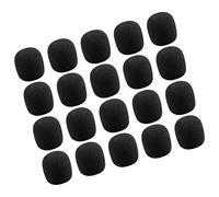 Hemobllo 80pezzi Copertura per Microfono Lavalier in Spugna Nera, Riduce Rumore del Vento, Lavabile, per Microfono a Clip e Amplificatore