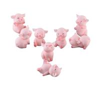 Hemobllo 8pezzi Statuette Di Maiale in Piccole e Adorabili Per Decorare Bonsai Vasi e Fioriere Resistenti e Non Sbiadiscono Per Giardini Delle Fiabe e Accessori Fai Da Te