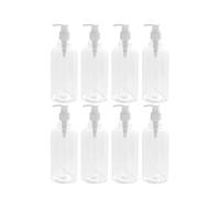 Hemobllo 8set Bottiglie Dispenser con Pompa Vuote Trasparenti Ricaricabili per Sapone Liquido Shampoo Gel Doccia Contenitori Portatili per Oli Essenziali e Cosmetici Materiale Sicuro