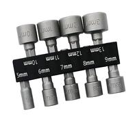 Hemobllo 9 pezzi Bussole Esagonali con Adattatore Gambo Esagonale in Acciaio Lega di Vanadio per Trapano e Avvitatore Kit Resistente per Te e Riparazioni Auto