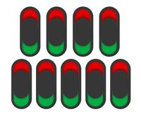 Hemobllo 9 pezzi Cartello Porta Scorrevole Privacy Nero Senza Scritta Segnale Stato Occupato per Bagno Ufficio e Sala Riunioni Installazione Autoadesiva Facile