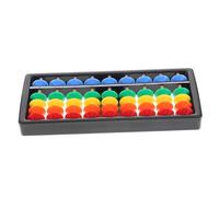 Hemobllo Abaco Colorato in Plastica con 9 Livelli e 5 Perline per Studenti, Strumento Educativo di Aritmetica Mentale Portatile per Esercizi Matematici a Scuola e a Casa