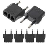 Hemobllo Adattatore per Spina Tipo C da 6 Pezzi, Convertitore Presa a Muro in Rame per Uso Domestico e Viaggi, Compatibile Apparecchi Sotto 800w, Accessorio di Alimentazione per Viaggi