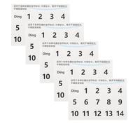 Hemobllo Adesivi per Note Handpan 5 Pezzi Bianchi Numerici per Tamburo a Lingua Etichette Rimovibili per Esercizi Musicali Principianti Accessori per Allenamento Handpan