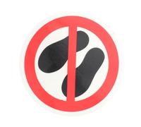 Hemobllo Adesivo Segnaletico Rotondo No Step Qui Cartello Avviso Sicurezza Facile da Applicare su Superfici Piane Alta Definizione Resistente Intemperie Per Prevenzione Incidenti