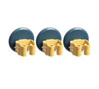 Hemobllo Adhesive Mop, 3 Pezzi, Supporto per Scopa/in ABS, Fissaggio a Parete, per Balcone e Bagno