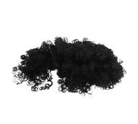 Hemobllo Afro Riccia Nera Cortissima Sintetica con Frangia Afro Naturali per Cosplay Feste e Quotidiano Sintetici Facili Curare e Mantenere