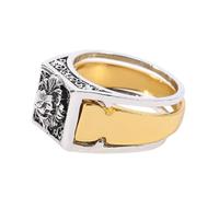 Hemobllo Anello Da Uomo Leone in Rilievo e Scomparto Segreto in Lega Durevole Per Accessori Di Festa e Serate Club