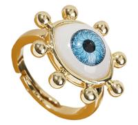 Hemobllo Anello Occhio del Diavolo in Lega Oro Regolabile per Donne e Ragazze, Accessorio alla Moda Pratico e Conveniente per Natale e San