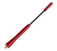Hemobllo Antenna per Tetto Auto Telescopica Alluminio Rosso Montaggio Semplice con Viti Incluse Ricezione Radio Chiara e Stabile per Veicoli e Suv