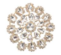 Hemobllo Applique Rotonda con Strass e in Metallo Decorazione Resistente per Abiti da Sposa Borse e Sciarpe Patch Fai da Te per Accessori Moda