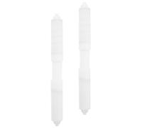 Hemobllo Asta Porta Rotolo Carta Igienica Retrattile in Plastica Bianca, 2 Pezzi Molla Interna Regolabile, Accessorio Bagno per Sostituzione Rullo Porta Carta per Casa e Hotel