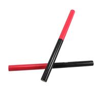 Hemobllo Bacchette per Percussioni in Legno 30 CM Rosso e Nero Claves Tradizionali per Tamburi a Mano Coppia di Bacchette per Danza Cinese e Esercizi Ritmici Strumenti a Percussione per