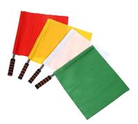 Hemobllo Bandiere Arbitrali Gara 4Pcs Bandiere in Stoffa Resistente Segnalazione per Arbitri Attrezzatura Sportiva per Competizioni Calcio