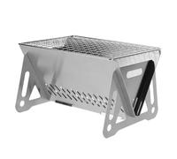 Hemobllo Barbecue Portatile Pieghevole in Acciaio Compatta e Leggera per Picnic e Barbecue Allaperto Design con Aerazione e Facile da Trasportare