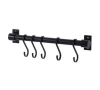 Hemobllo Barra Portautensili Cucina con Ganci Rimovibili Supporto Parete Multifunzione per Pentole e Accessori Mensola Appendibile Resistente e Versatile per Cucina e Altri