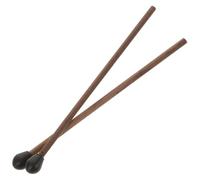 Hemobllo Bastoncini per Tamburo Lingua 2pezzi Testa in Silicone e Corpo in Legno, Leggeri e Facili da Impugnare, per Strumenti a Percussione come Handpan