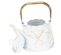 Hemobllo Bollitore Smaltato con Decoro Marmo per Cucina e Esterni Resistente al Calore Adatto Piano Cottura Induzione Leggero e Capiente per Ufficio e